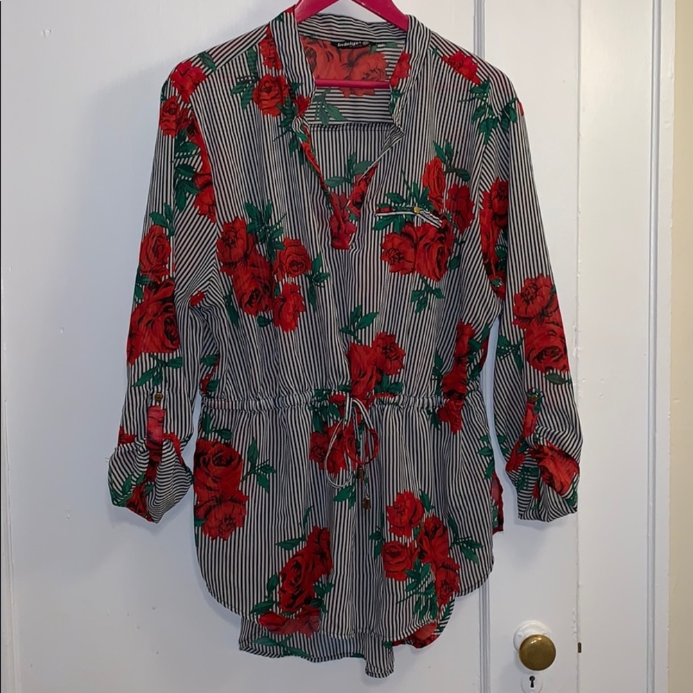 Plus size dress shirt.
